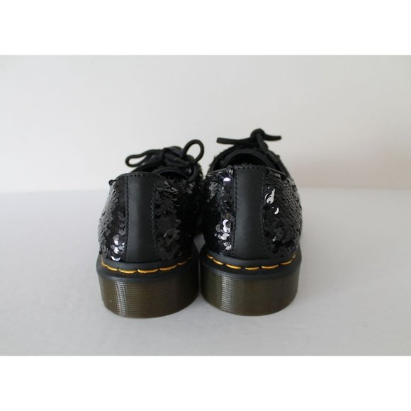 Dr. Martens 1461 Sequin Shoes Black Silver Size 7 - Picture 4 of 9